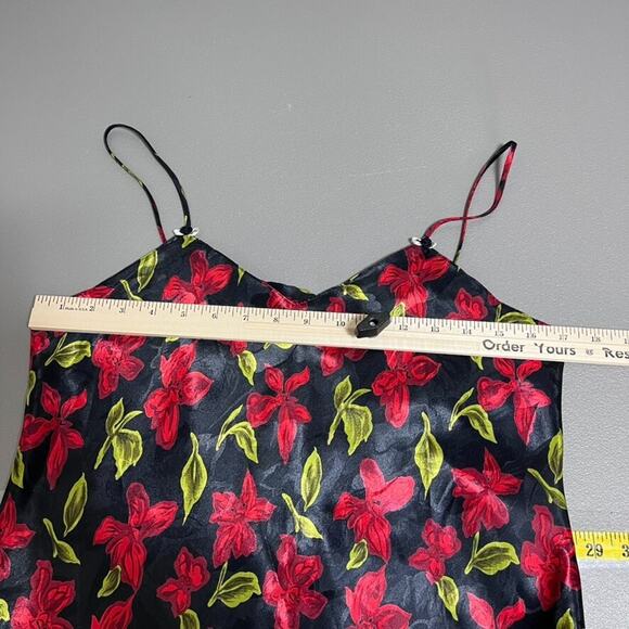 VTG Erika Tay Womens Floral Satin Cami Size M Grunge Dark Romantic Whimsigoth - Picture 7 of 9